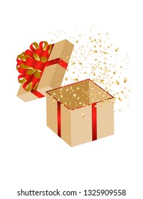 Gift box open surprise