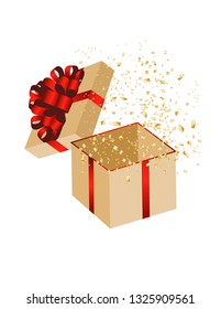 Gift box open surprise
