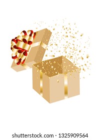 Gift box open surprise