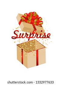 Gift box open surprise
