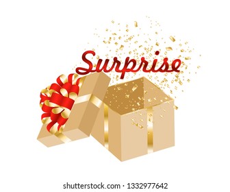 Gift box open surprise