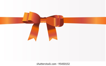 the gift box with the orange ribbon