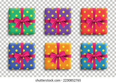gift box ornament set collection design element vector