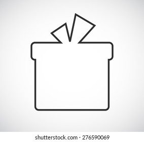 gift box outline frame design