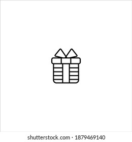 GIFT BOX WITH OUTLINE ICON