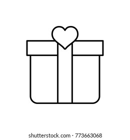 Gift box outline icon