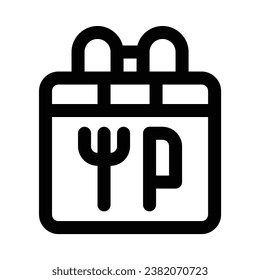 Gift box in outline icon. Take away box, food delivery, reward, present, package