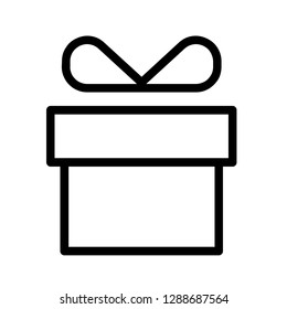 gift box outline icon vector  isolated illustration editable