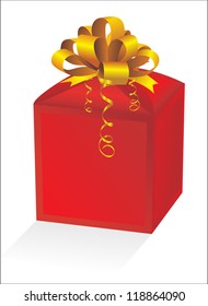 gift box over white background