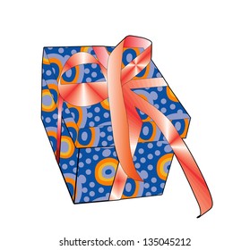 gift box over white background  illustration