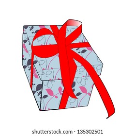 gift box over white background illustration
