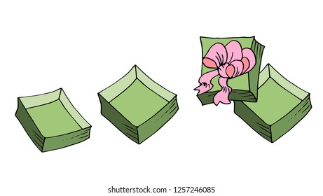  Gift box, packaging. Vector illustration.