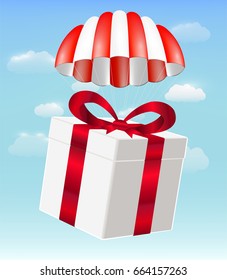 gift box with parachute