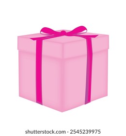 gift box pink pink gift boxes with ribbon in patel over white background Present Box