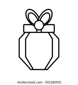 gift box polygonal carton element outline vector illustration eps 10