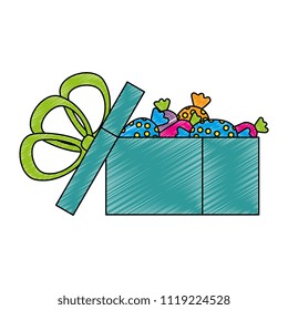 gift box present with candies