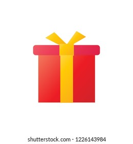 gift box present with decoration holiday free vector
