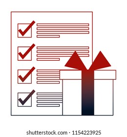 gift box present with document icon