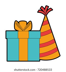 gift box present with hat