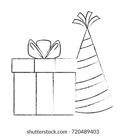 gift box present with hat