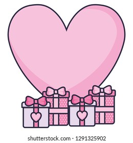 gift box present with heart