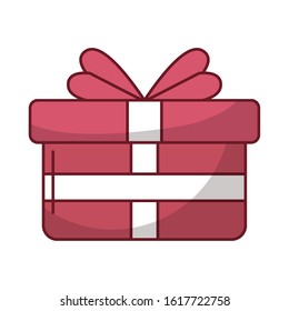 gift box present with heart love vector illustration design