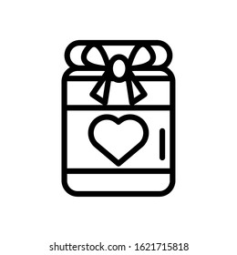 gift box present with heart love vector illustration design
