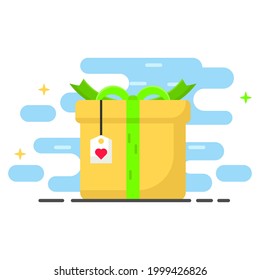 Geschenkbox mit Symbolgrafik, Vektorgrafik