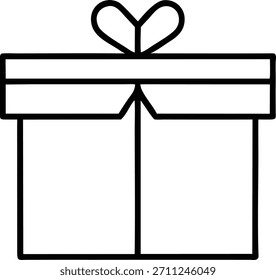 Diseño de contorno de icono de regalo de caja de regalo
