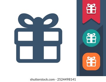 Caja de regalo, icono de regalo. Profesional, ícono de píxel perfecto. Formato EPS 10.