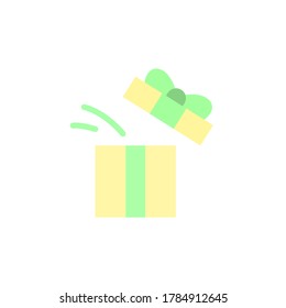 Gift box present icon. Simple color with outline vector elements of present icons for ui and ux, website or mobile application