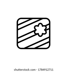 Icono de regalo. Color simple con elementos de vector de contorno de iconos actuales para ui y ux, sitio web o aplicación móvil