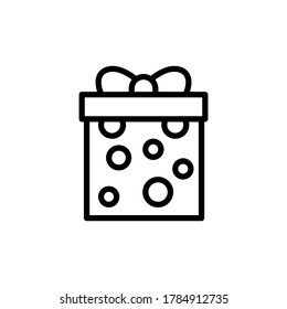 Gift box present icon. Simple color with outline vector elements of present icons for ui and ux, website or mobile application