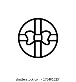 Gift box present icon. Simple line, outline vector elements of present icons for ui and ux, website or mobile application