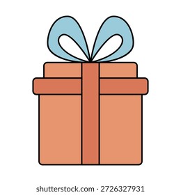 Ícone presente caixa de presente simbolizando celebração, surpresa, felicidade, ocasiões especiais e momentos alegres.