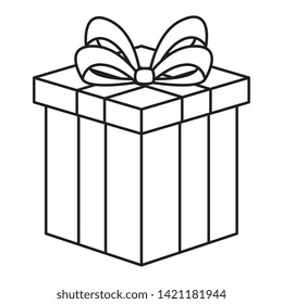 gift box present isolated icon