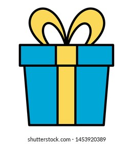 gift box present isolated icon vector illustration design