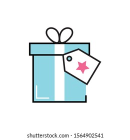 gift box present isolated icon vector illustration design