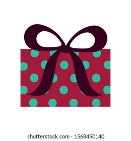 gift box present isolated icon vector illustration design