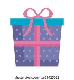 cuadro regalo mostrar diseño de ilustración vectorial de icono aislado