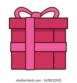 gift box present isolated icon vector illustration design