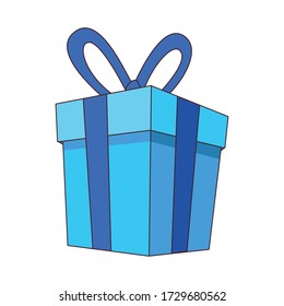 cuadro de regalo mostrar diseño de ilustración de vector de icono aislado