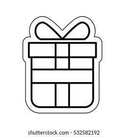 gift box present isolated icon vector illustration design