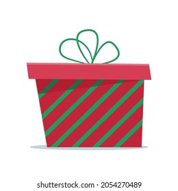 Geschenkbox einzeln auf Weiß. Sammlung zum Geburtstag, Weihnachten.