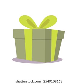 Gift box, present isolated on white. Collection for Birthday, Christmas.