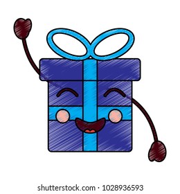 gift box present kawaii character