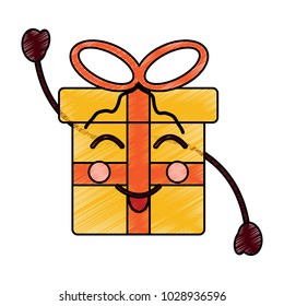 gift box present kawaii character