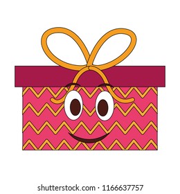 gift box present kawaii character