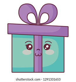 gift box present kawaii character