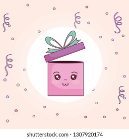 gift box present kawaii character